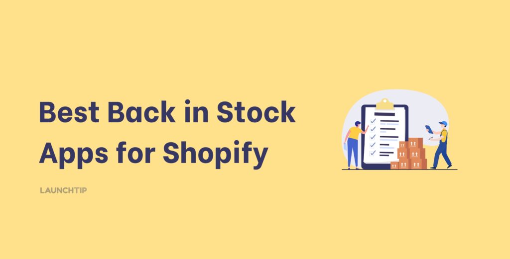 Best back in stock for shopify written with yellow background